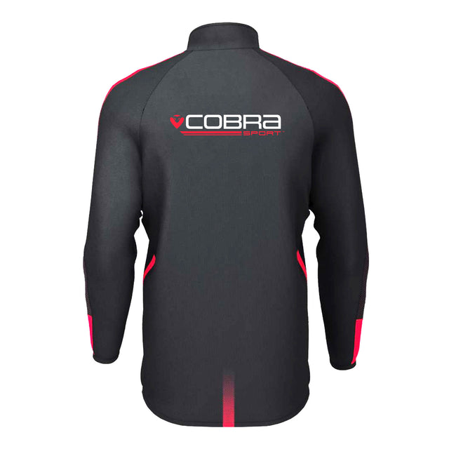 Cobra Sport Lifestyle Fleece Lined Track Top - Black/Red