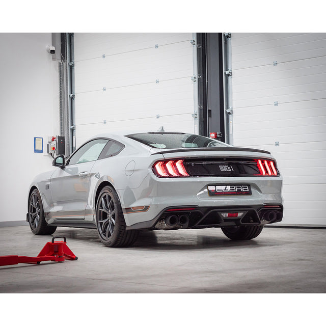 Ford Mustang Mach 1 - Cobra Sport Valved Cat Back Performance Exhaust - Ceramic Black Tailpipes