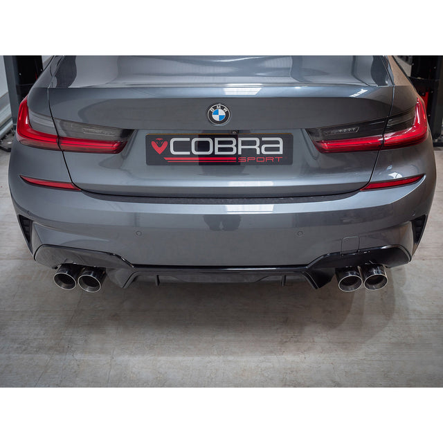 BMW 330e Touring (G21) (19>) Valved Quad Exit Rear Axle Back M3 Style Performance Exhaust