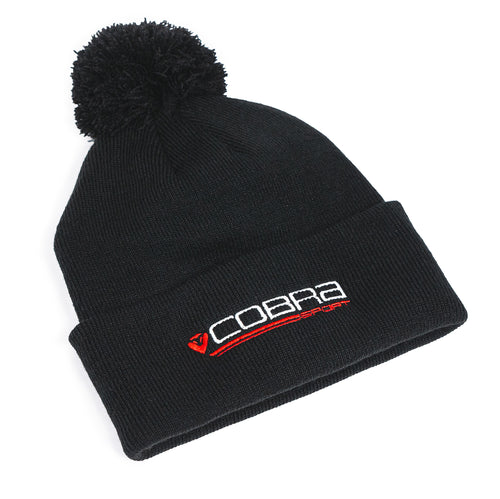 Cobra Sport Pom Pom Beanie Hat - Black