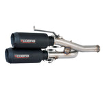 Exhaust upgrade for Harley-Davidson Sportster S - H-Pipe Matt Black Silencer Cans by Cobra Sport Exhausts