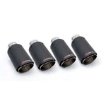 Set of 4 - 3.5" Inward Rolled Slash Cut Carbon Fibre Tips TP111-CF-4