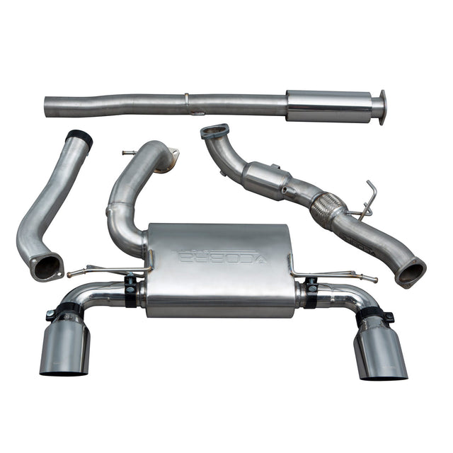 Ford Focus RS (MK3) Non Valved Resonated Turbo Back Exhaust with Sports Cat