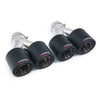 Pair of 4" Twin Inward Rolled Carbon Fibre Tips TP116-CF-2