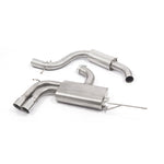 Audi A3 TSFI Cat Back Resonated Performance Exhaust AU14