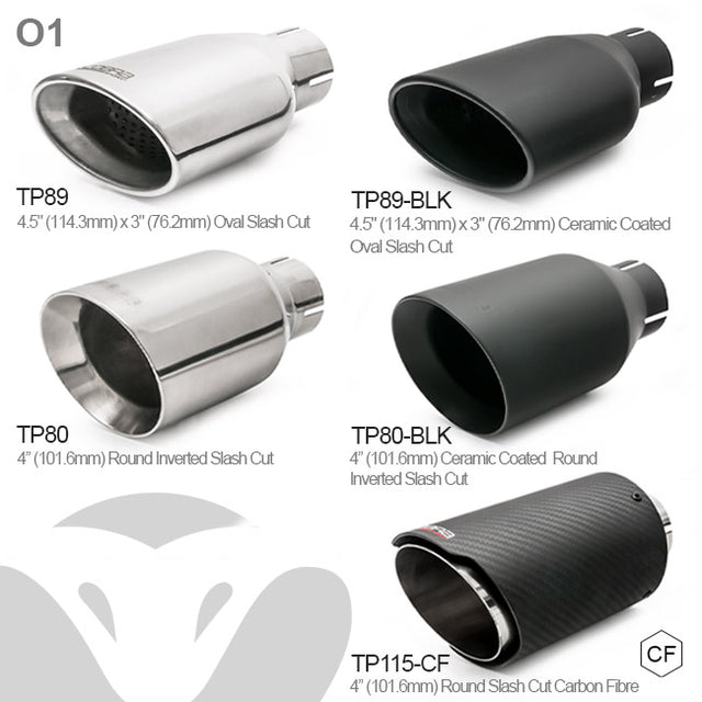 VW Golf R Mk7.5 Cobra Sport Exhaust Tailpipe Options O1