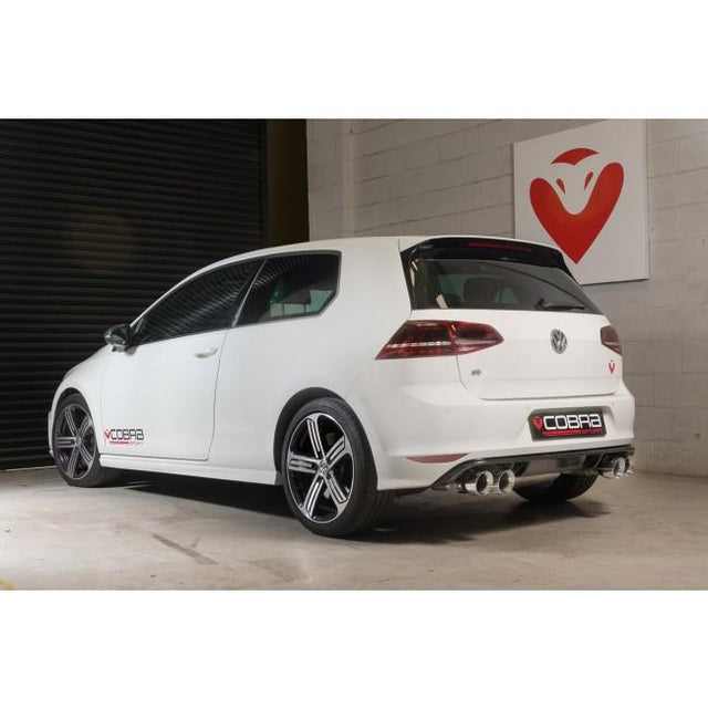 VW Golf R Mk7 Sports Exhaust With Round Tailpipes Fitted